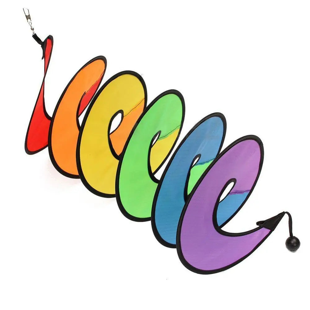 Rainbow Wind Spinner Foldable Spiral Pinwheel – Colorful Decor Wind Spinner Babs