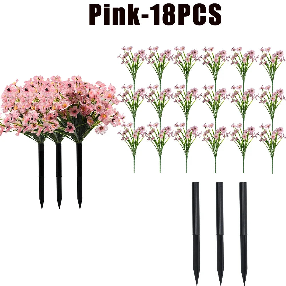UV Resistant Artificial Violet Flowers – Garden & Wedding Décor