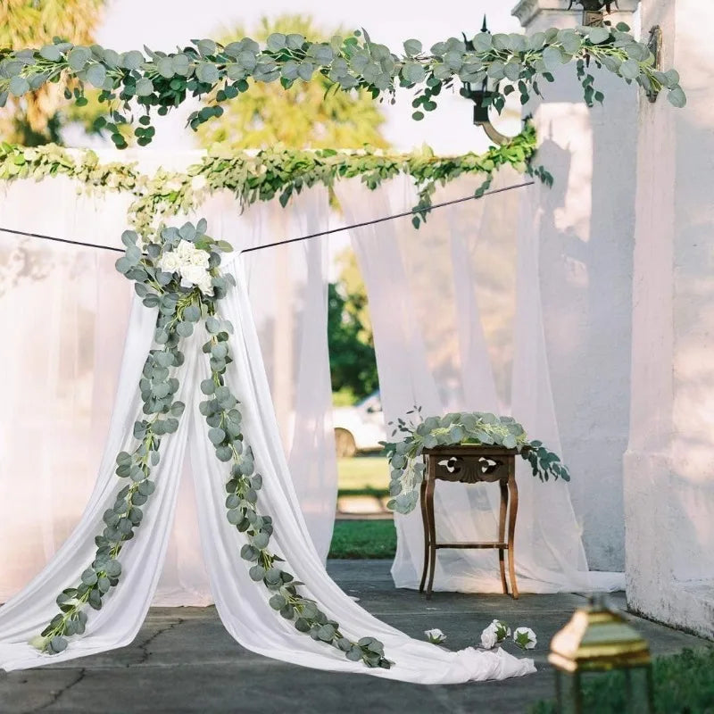 210cm Artificial Eucalyptus Wreath – Green Leaf Garland Decor Artificial Flower Wreath Babs