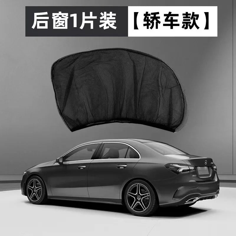Car Sunshade Mosquito Net Curtain – Breathable Window Mesh Car Window Sunshade Babs WHITE