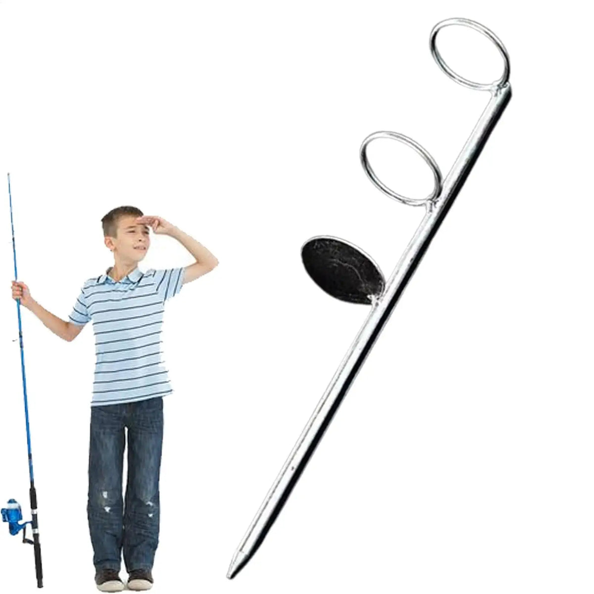 Stainless Steel Fishing Rod Ground Stake Holder 30/37cm Fishing Rod Holder Babs