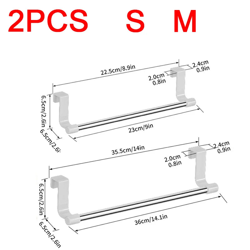 Stainless Steel Under-Sink Towel Rack & Organizer Under-Sink Towel Rack Babs 2pcs S M