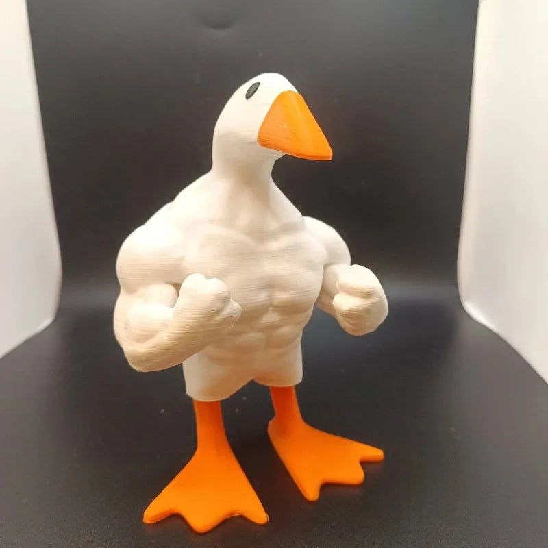 Funny Muscle Duck Statue – Resin Desktop Sculpture Ornament Novelty Sculpture Babs