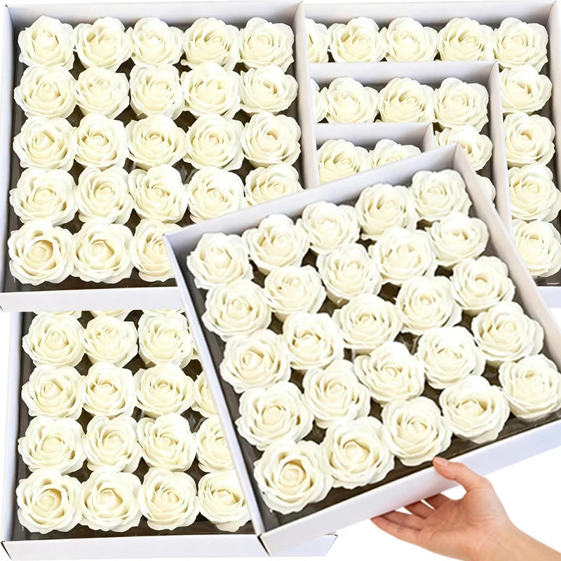 Artificial Rose Soap Flower Heads – Wedding & Home Decor (5/10Pcs) Artificial Flower Decor Babs