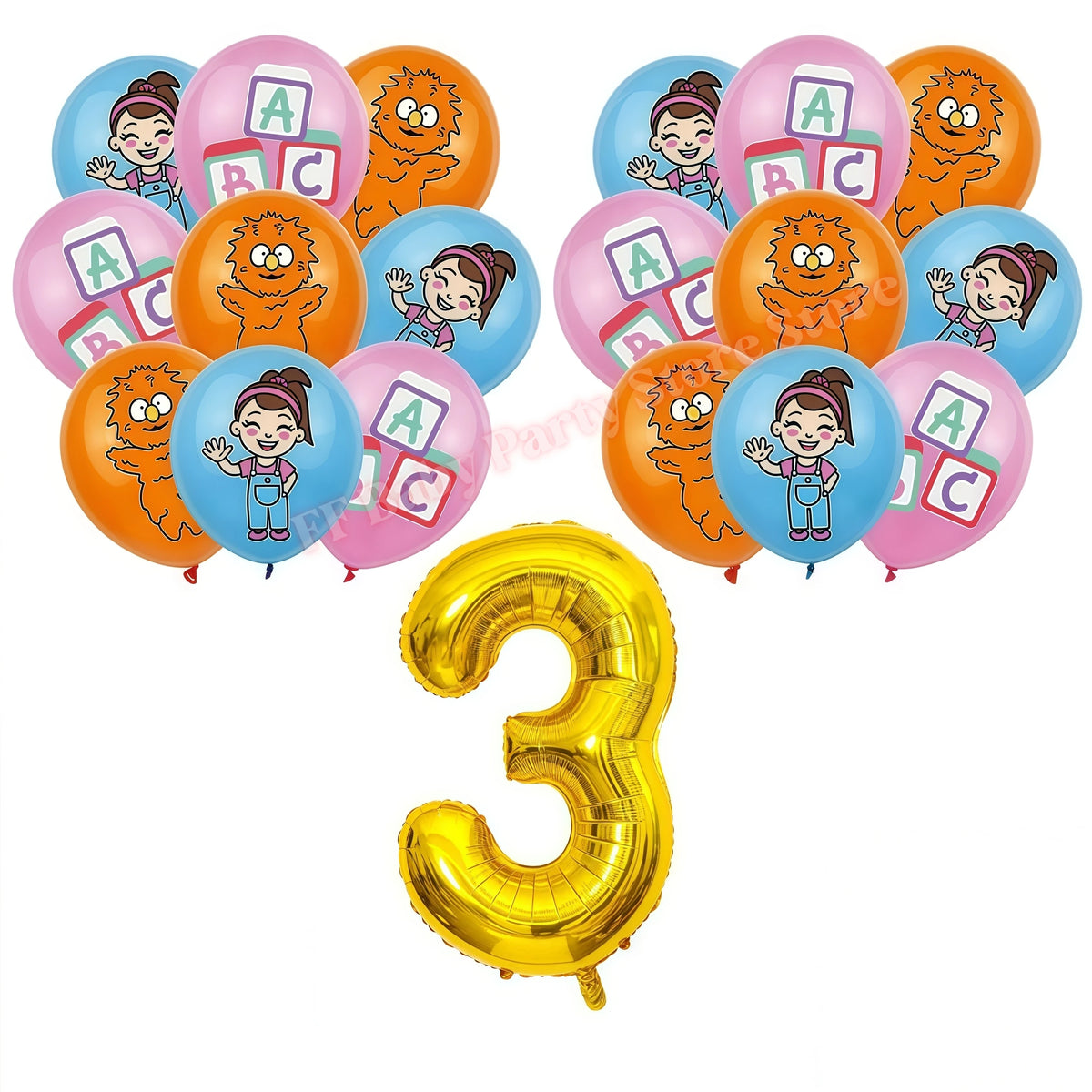 Kids Birthday Party Tableware Set – Cartoon Teacher Theme Party Tableware Set Babs 19pcs Balloons 3