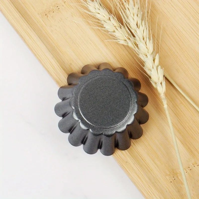 6-Piece Chrysanthemum Egg Tart Mould – Non-Stick Baking Set Egg Tart Baking Mould Babs