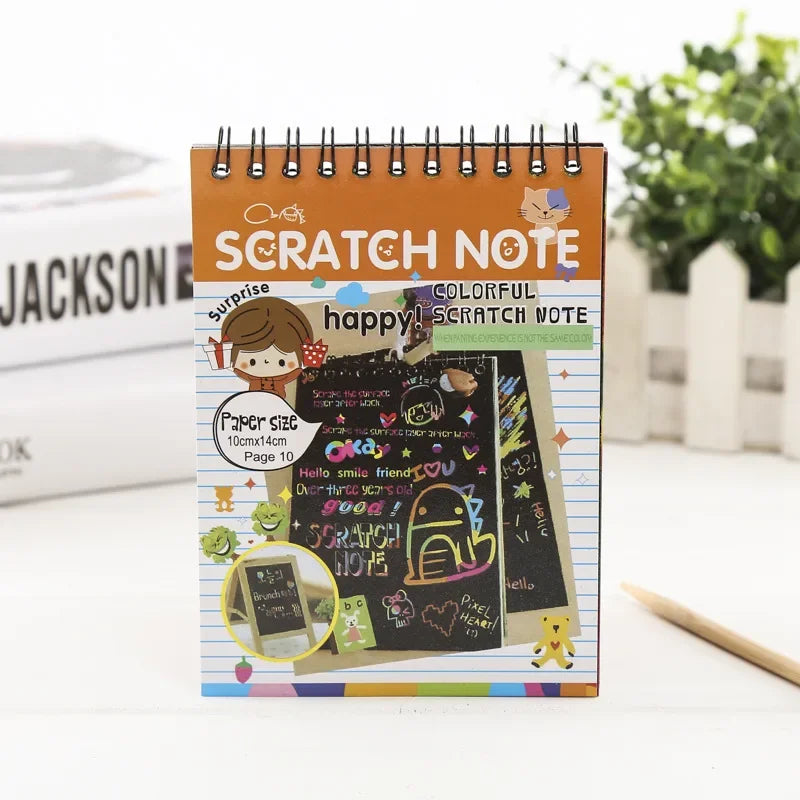 Kids Magic Scratch Art Book – Rainbow Colorful Scratch Paper Set Kids Scratch Art Set Babs small 2