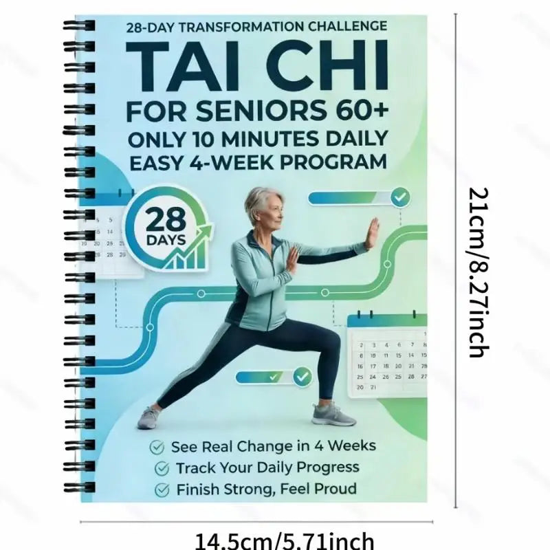 28-Day Tai Chi for Seniors – 10-Min Daily Walking Program Book Senior Fitness Book Babs