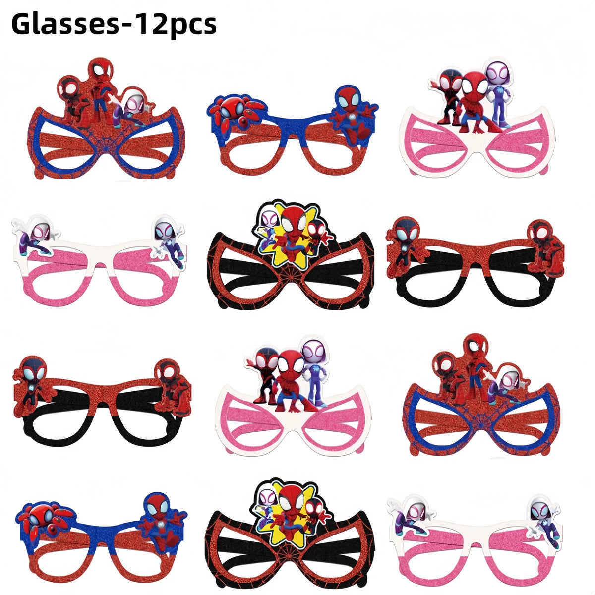 Spider-Man Birthday Party Supplies – Plates, Cups & Balloons Birthday Party Kit Babs 12pcs glasses