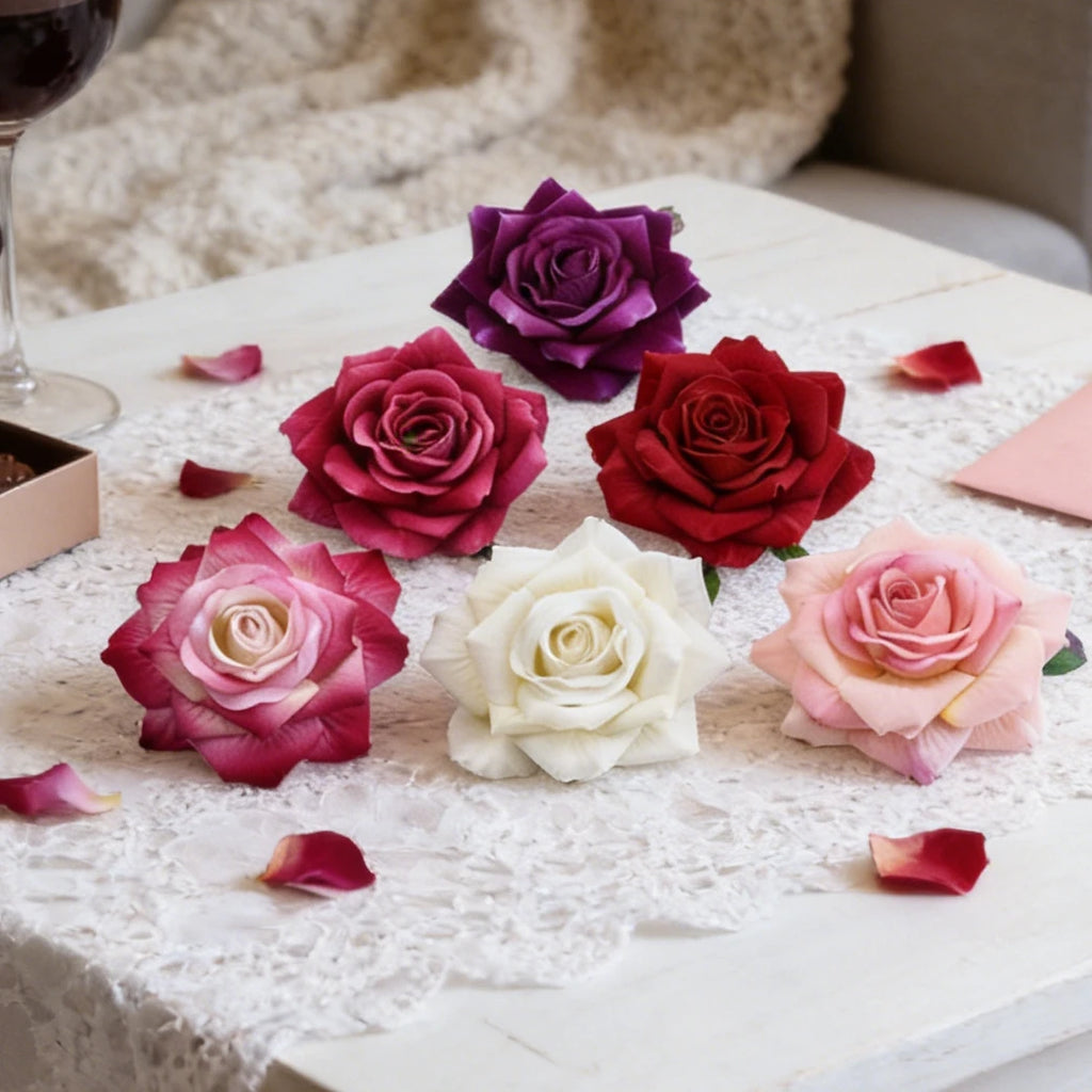 Silk Rose Heads 5/10pcs – DIY Wedding & Home Décor Flowers Artificial Silk Flowers Babs