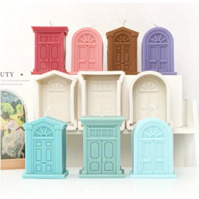 European Church Window Silicone Mold – DIY Candle Resin Plaster Silicone Craft Mold Babs