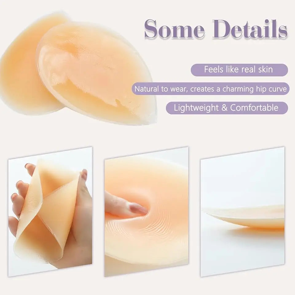 Silicone Hip Dip Filler Pads – Reusable Adhesive Butt Enhancer Hip Enhancer Shapewear Babs