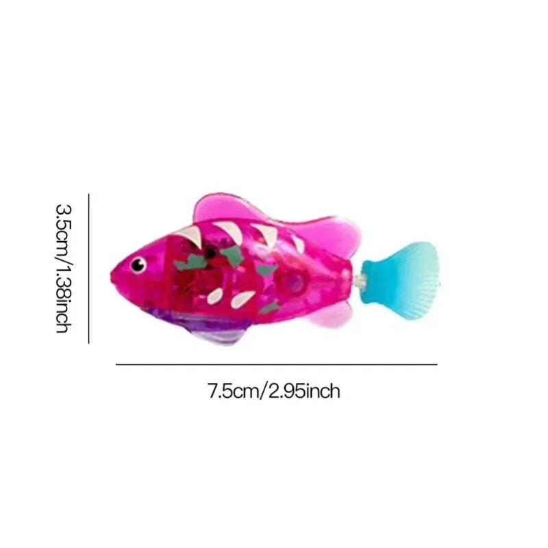 LED Robotic Swimming Fish Cat Toy – Interactive Glowing Pet Toy Interactive Cat Toy Babs