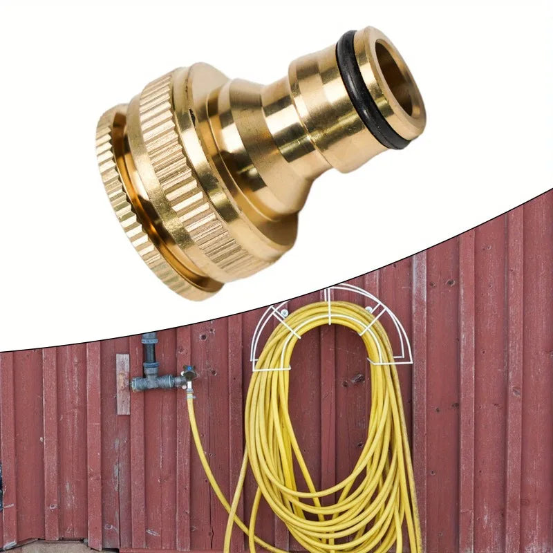 2Pcs Brass Hose Tap Connector 3/4" 1/2" Garden Faucet Adapter Hose Faucet Adapter Babs
