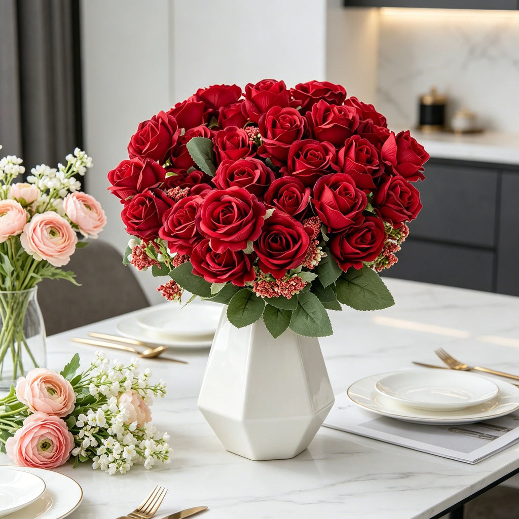 Silk Artificial Roses – Wedding, Home & DIY Floral Décor Artificial Silk Flowers Babs