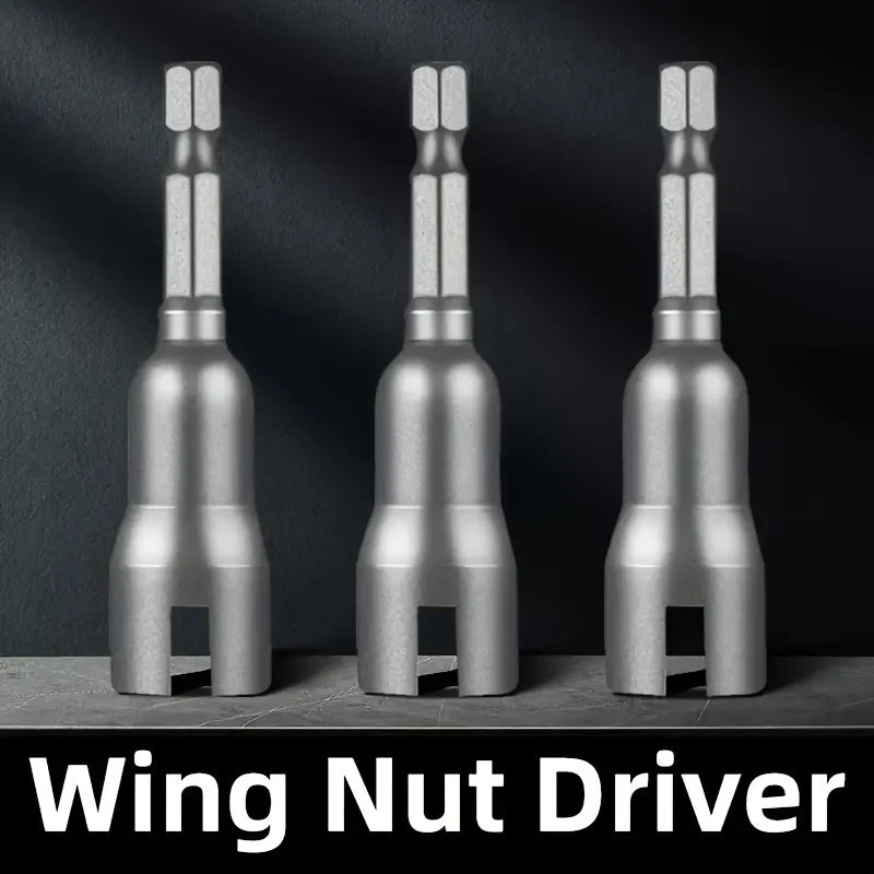 6.35mm Hex Socket Conversion Nut & Wing Bolt Socket Wrench Socket Wrench Adapter Babs