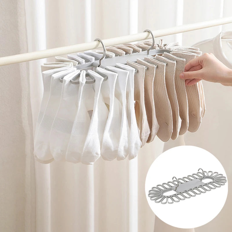 Folding Socks Drying Rack 32 Clips – Space-Saving Hanger Folding Drying Rack Babs