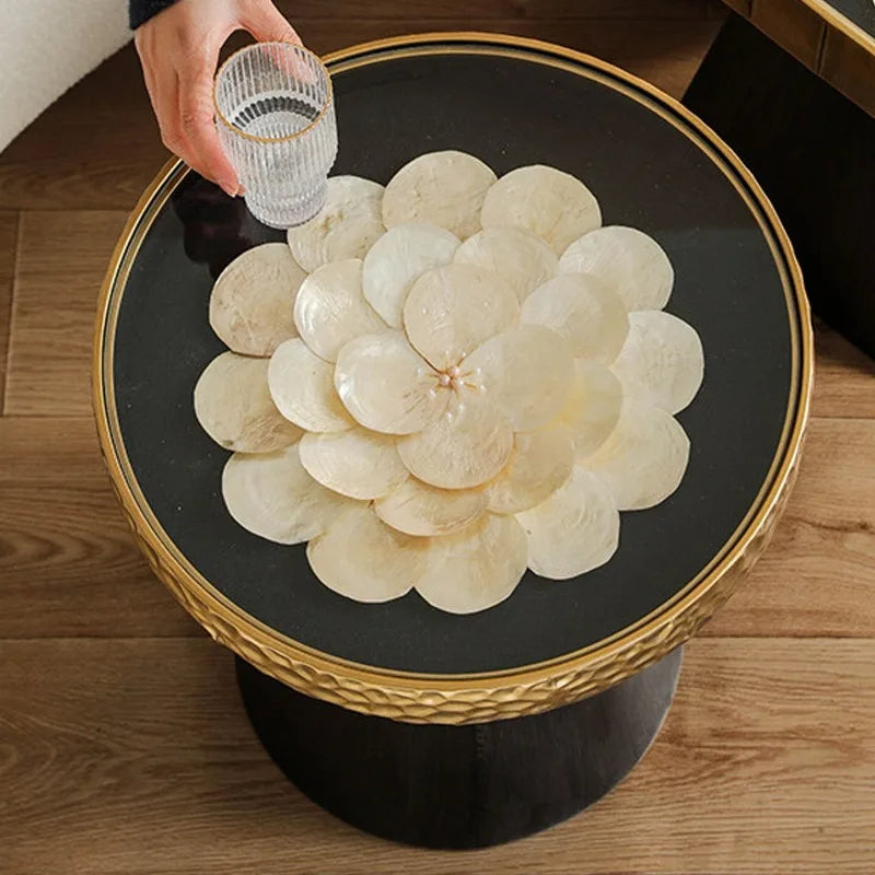 Round Retro Shell Side Table – Modern Luxury Coffee Table Side Coffee Table Babs