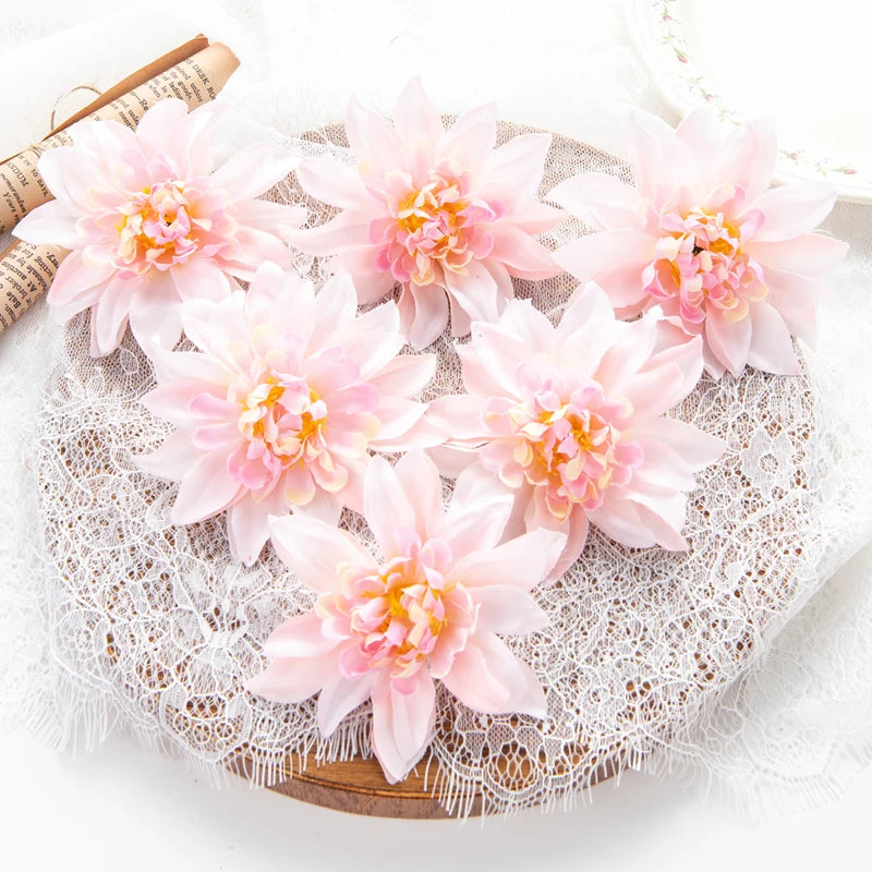 Silk Gerbera Artificial Flowers for Wedding, Home & Garden Decor Artificial Flower Heads Babs color 1 10 pcs