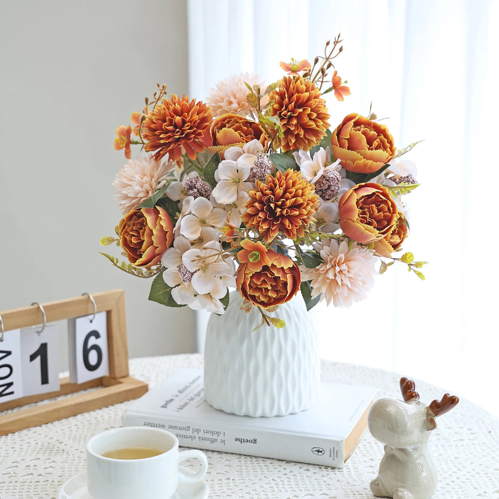 Artificial Silk Chrysanthemum Rose Flowers – Wedding & Home Décor Artificial Silk Flowers Babs