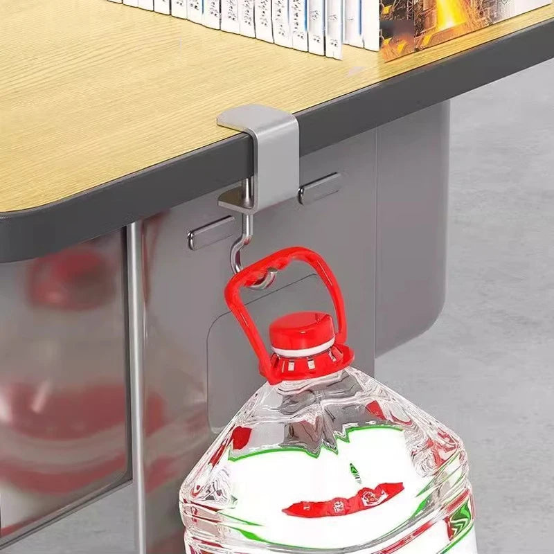 Portable Stainless Steel Table Hook – Removable Bag Hanger Desk Bag Hook Babs