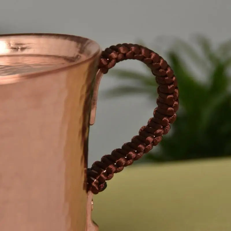 350ml Hammered Copper Moscow Mule Mug with Lid | Pure Copper Copper Cocktail Mug Babs