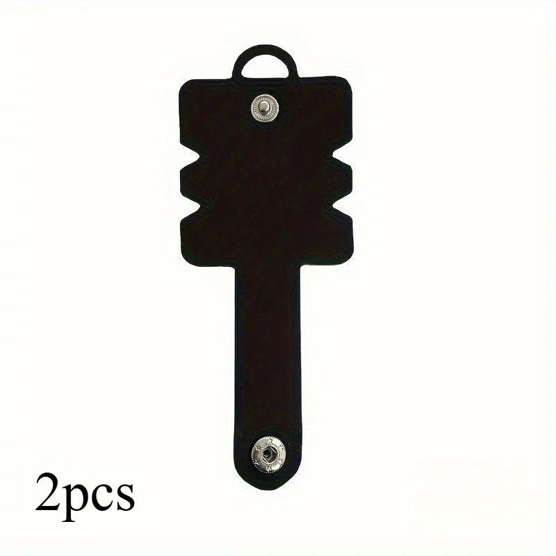Silicone Headphone Winder & Cable Cord Organizer for Earbuds Cable Cord Organizer Babs Black-2pcs