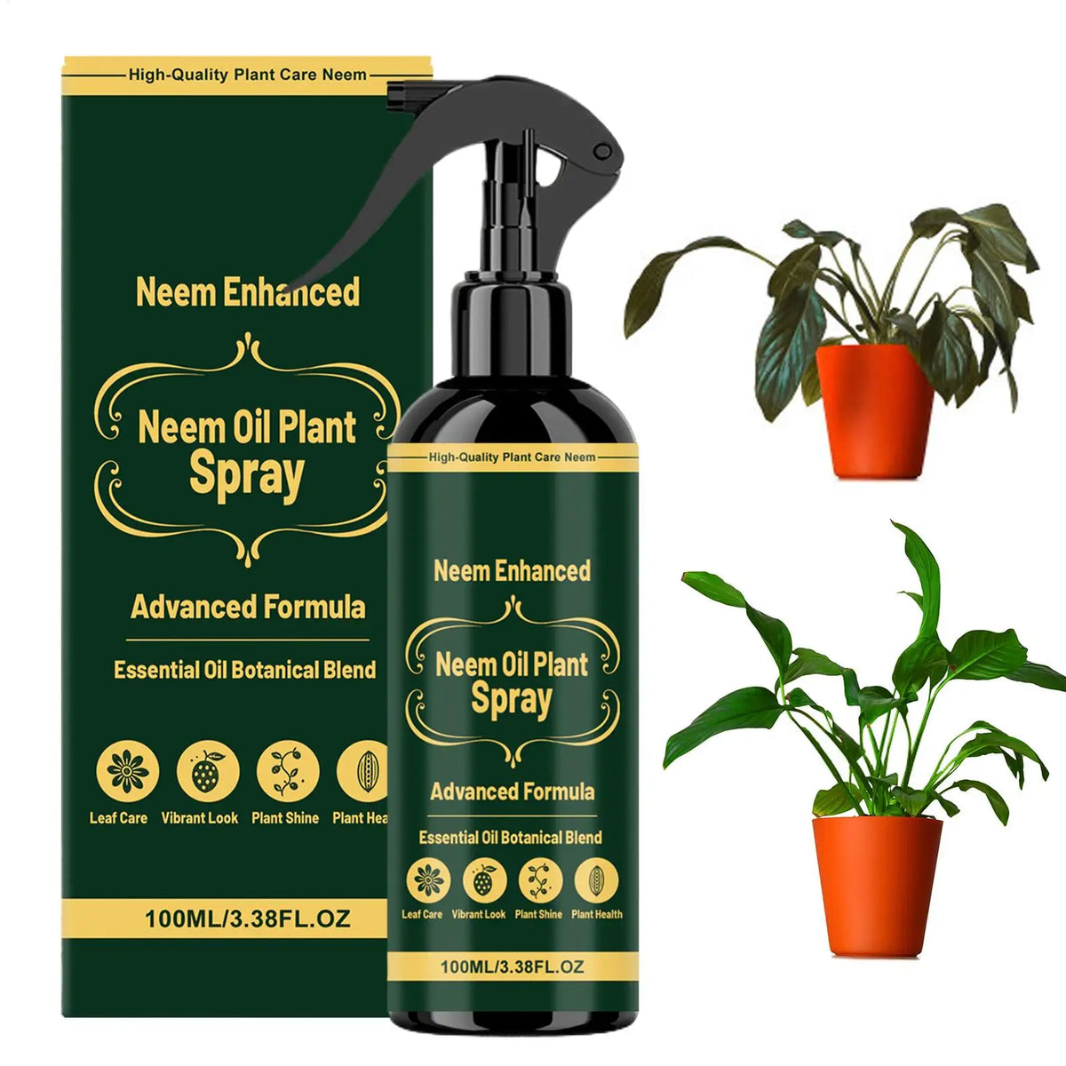 Neem Oil Plant Spray – Leaf Cleaner & Shine, Indoor & Outdoor Plant Leaf Spray Babs 100ml