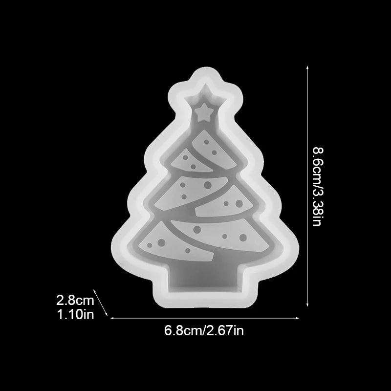 Christmas Silicone Molds – Snowflake, Elk & Xmas Tree Craft Set Silicone Craft Molds Babs Xmas Tree