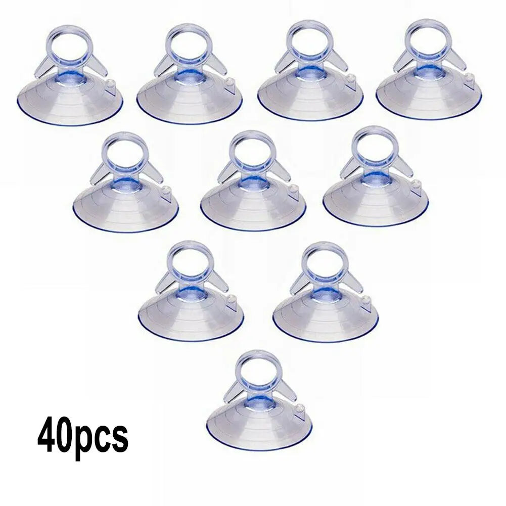 40Pcs 45mm Clear PVC Suction Cups – Heavy-Duty Plastic Suckers Suction Cup Set Babs