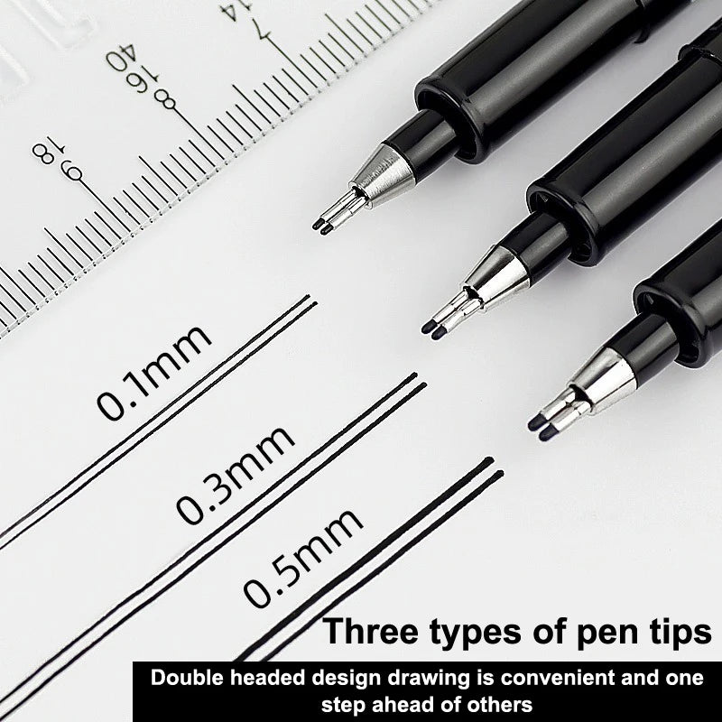 Double-Line Gel Pen 0.1/0.3/0.5mm – Art, Design & Notes Double-Line Gel Pen Babs