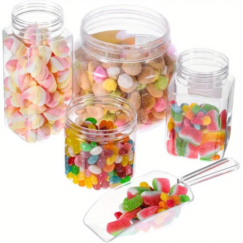 2-Pack Multi-Purpose Clear Scoops – Kitchen, Bar & Party Kitchen Scoop Set Babs