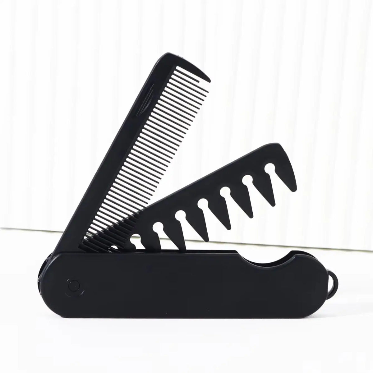 2-in-1 Folding Hair & Beard Comb – Dual Tooth Travel Comb Folding Beard Comb Babs