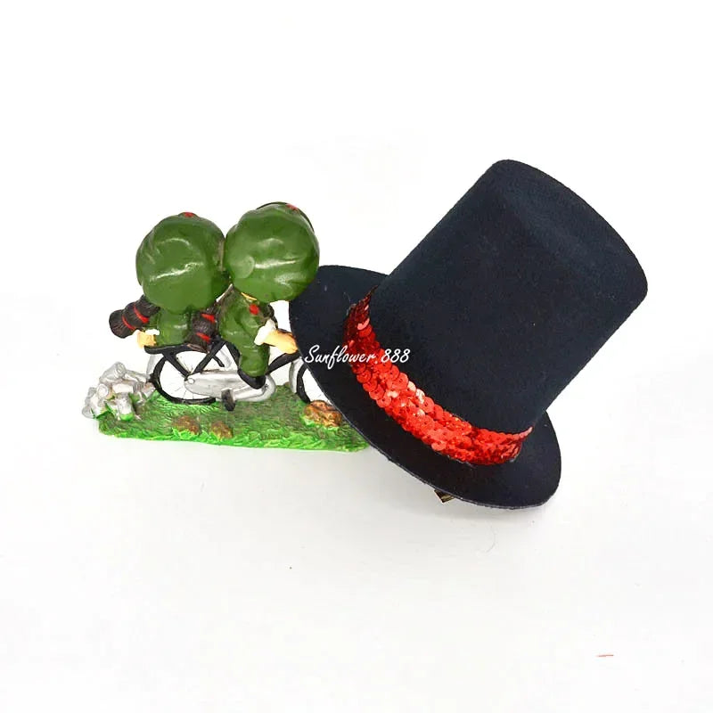 Sparkling Sequin Mini Top Hat Hair Clip – Party Favor Women Girls Hair Clip Accessory Babs