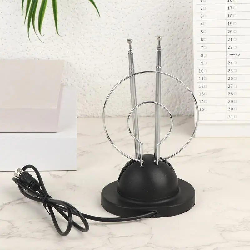 Indoor Loop Rabbit Antenna VHF UHF HDTV Analog Digital Signal Indoor TV Antenna Babs