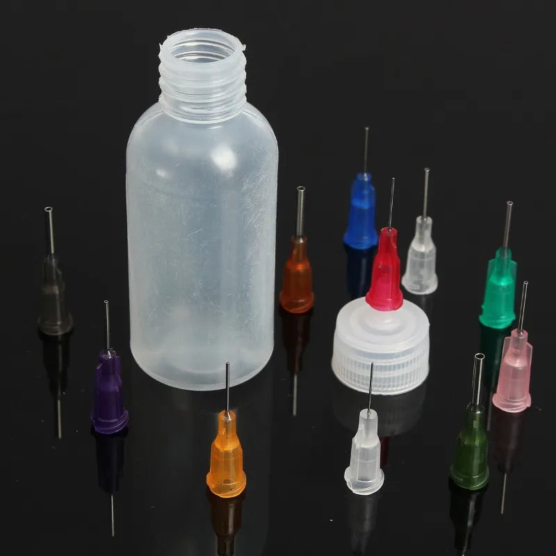 2-Pack Needle Dispenser Bottles 30ml & 50ml + 22 Needles Dispensing Bottle Set Babs