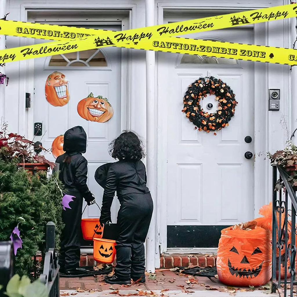 Halloween Pumpkin Lawn Bags & Warning Tape – Yard Decor Halloween Lawn Decor Babs