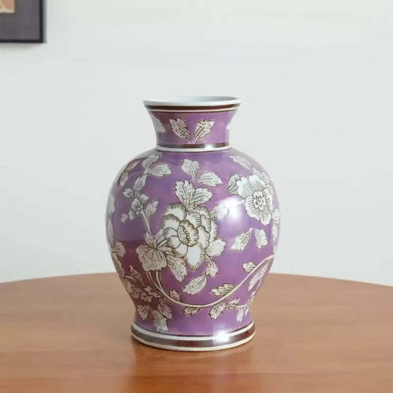 Modern Luxury Ceramic Vase – Elegant Home Table Decoration Decorative Ceramic Vase Babs Purple