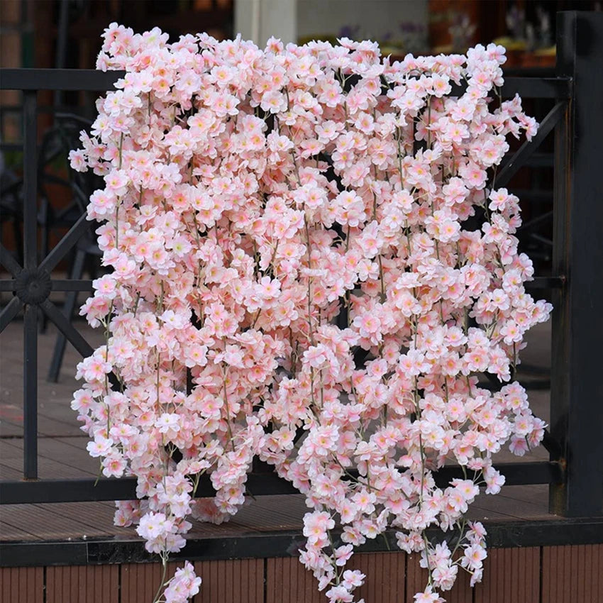 180cm Pink Artificial Sakura Vine for Wedding & Home Décor Artificial Flower Vine Babs