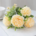 Artificial Silk Peony & Chrysanthemum Bouquet | Wedding Décor Artificial Flower Bouquet Babs color 5 1pc