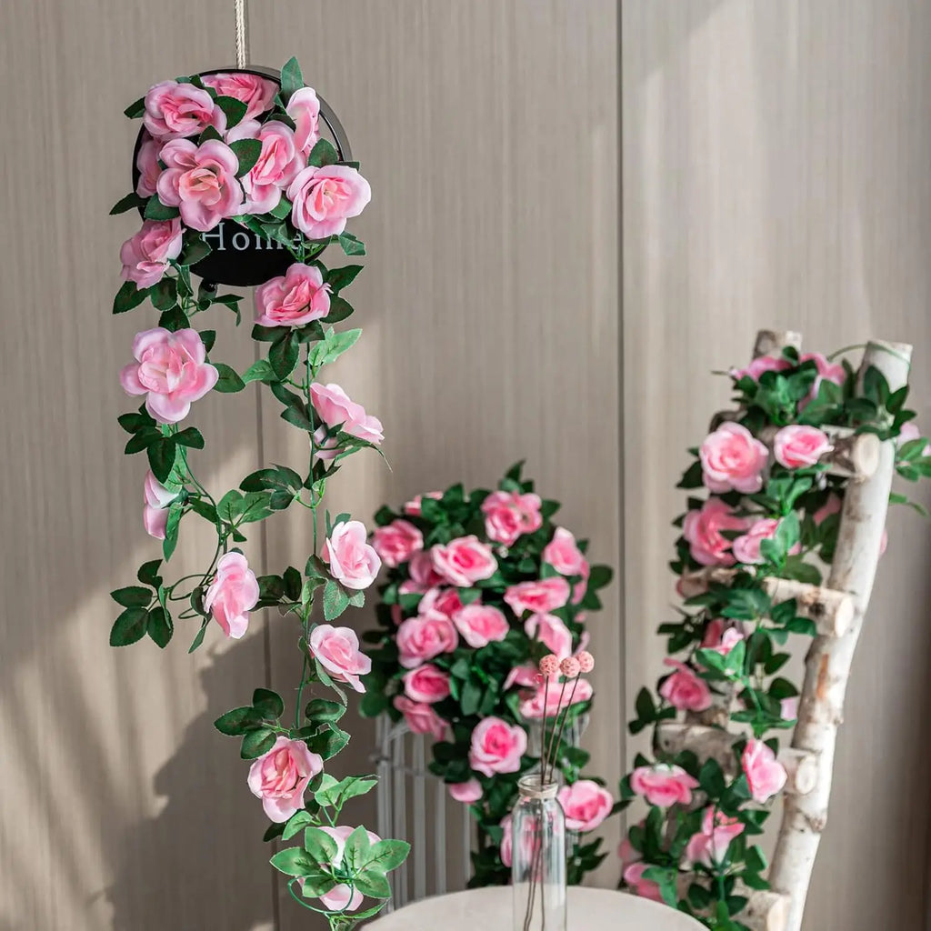 220CM Artificial Rose Vine Silk Garland – Wedding & Home Decor Artificial Flower Garland Babs