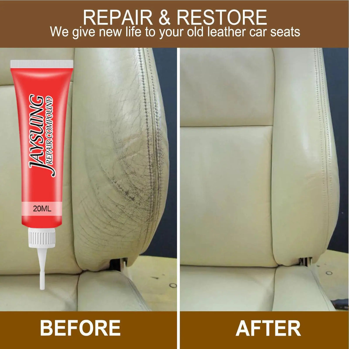 20ml Leather Repair Gel – Car Seat, Sofa & Furniture Restore Leather Repair Gel Babs