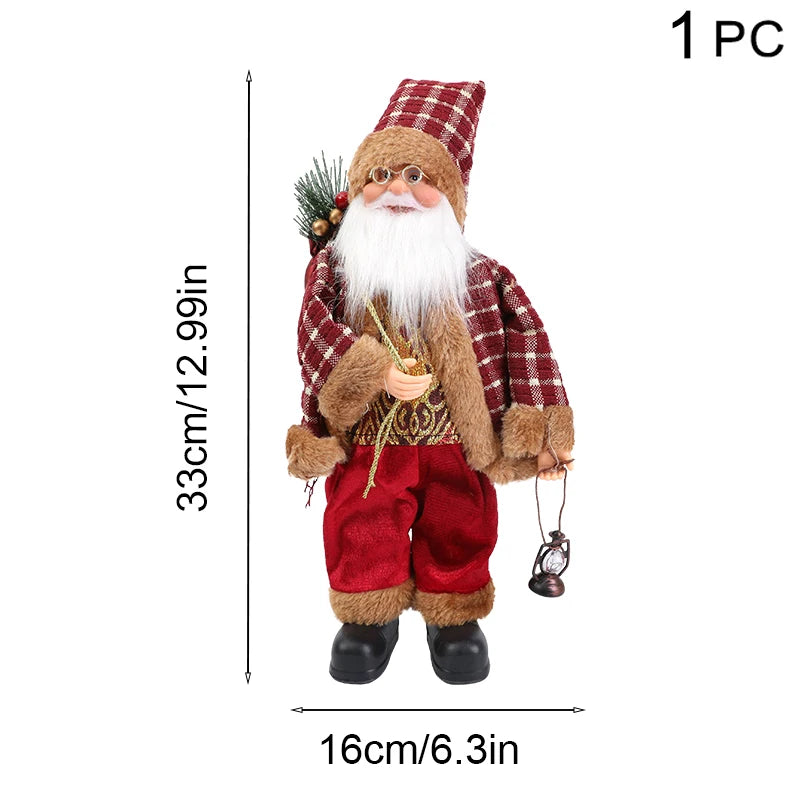 Standing Santa Claus Figurine – Christmas Statue & Xmas Decor Christmas Figurine Babs A01