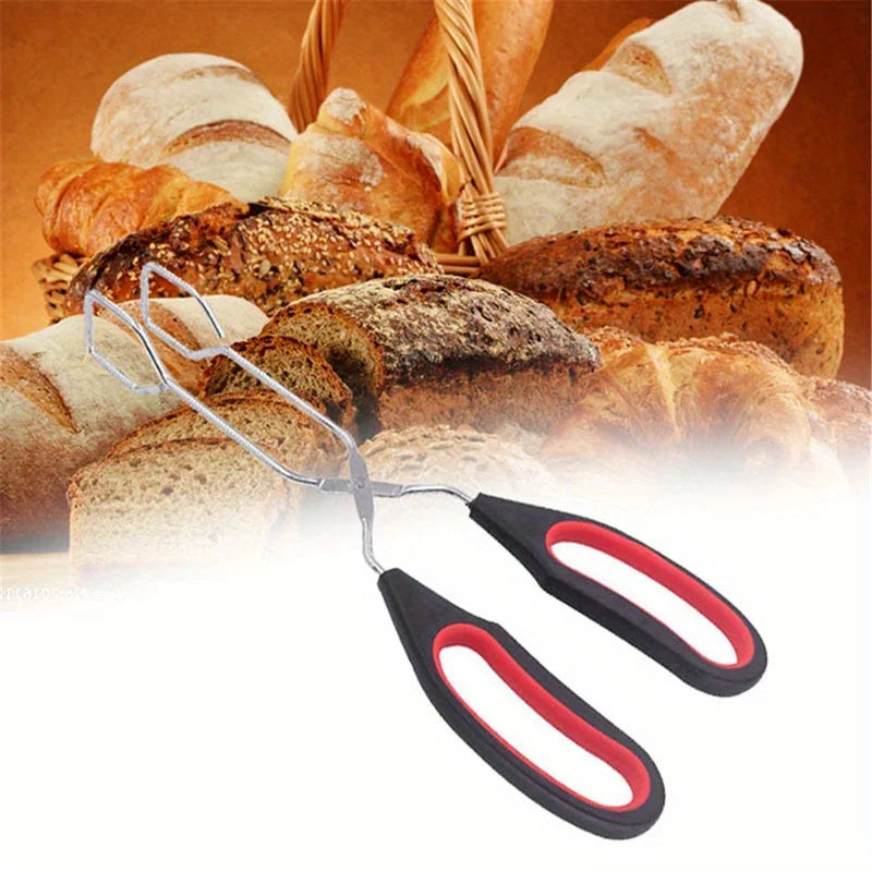 Stainless Steel BBQ Tongs – Non-Slip Long Handle Grilling Clip BBQ Grilling Tongs Babs