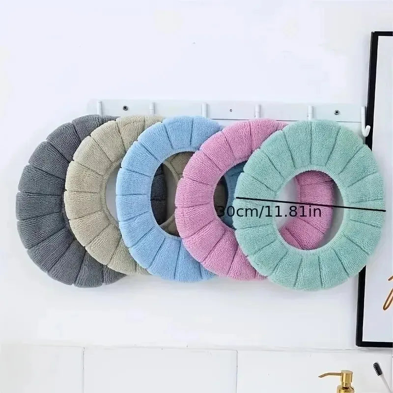 Plush Toilet Seat Cover – Soft Warm Universal Cushion (1/2/4 Pcs) Toilet Seat Cover Babs