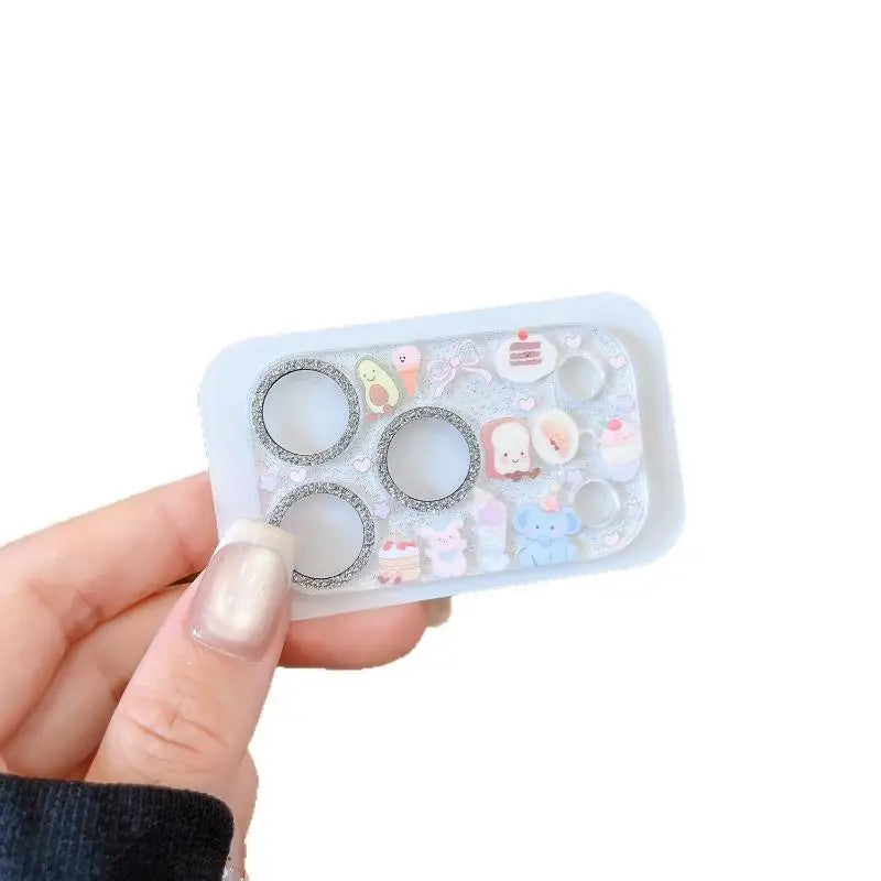 Cartoon Glitter Camera Lens Protector Tempered Glass Cover Camera Lens Protector Babs