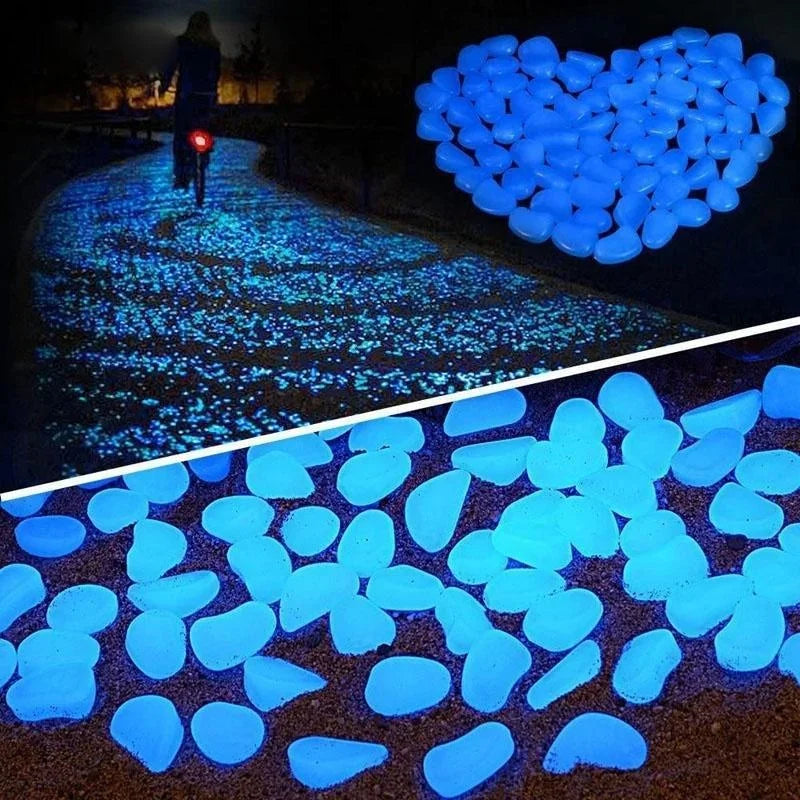 Glow in the Dark Pebbles – Garden Walkway & Fish Tank Stones Decorative Garden Stones Babs