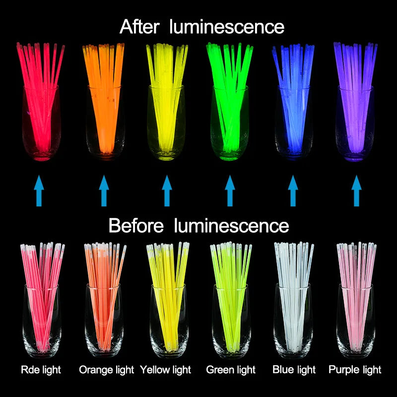 100-Pack Glow Sticks – Party Bracelets & DIY Decorations Glow Stick Party Set Babs