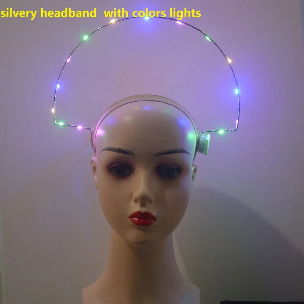 10-Pack LED Flashing Halo Crown Headbands – Mixed Colors LED Crown Headband Babs 7