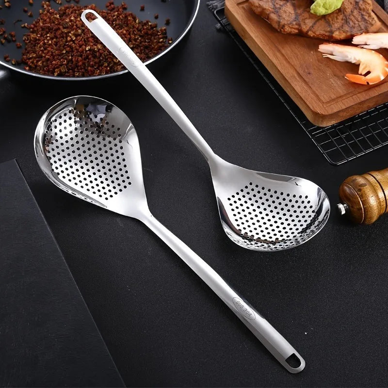 Stainless Steel Colander & Skimmer Spoon Set | Kitchen Strainer Kitchen Strainer Set Babs
